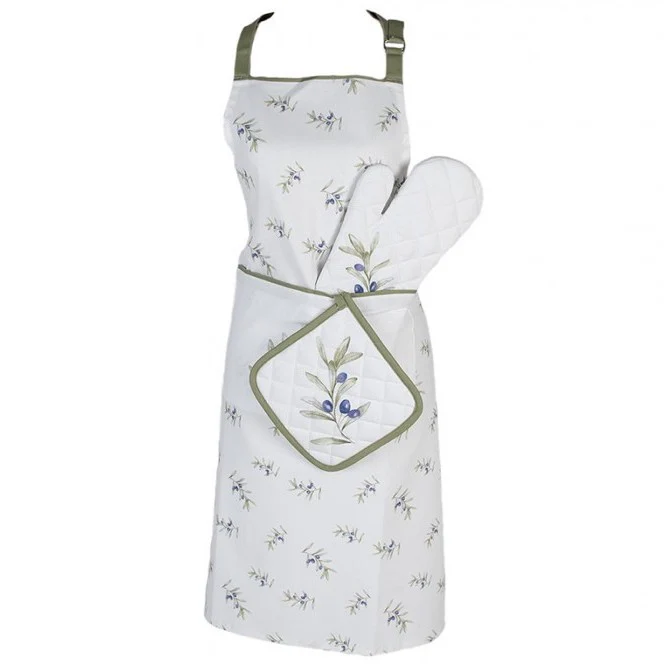 Pannenlap Olijven Katoen wit 20x20cm - Image 4